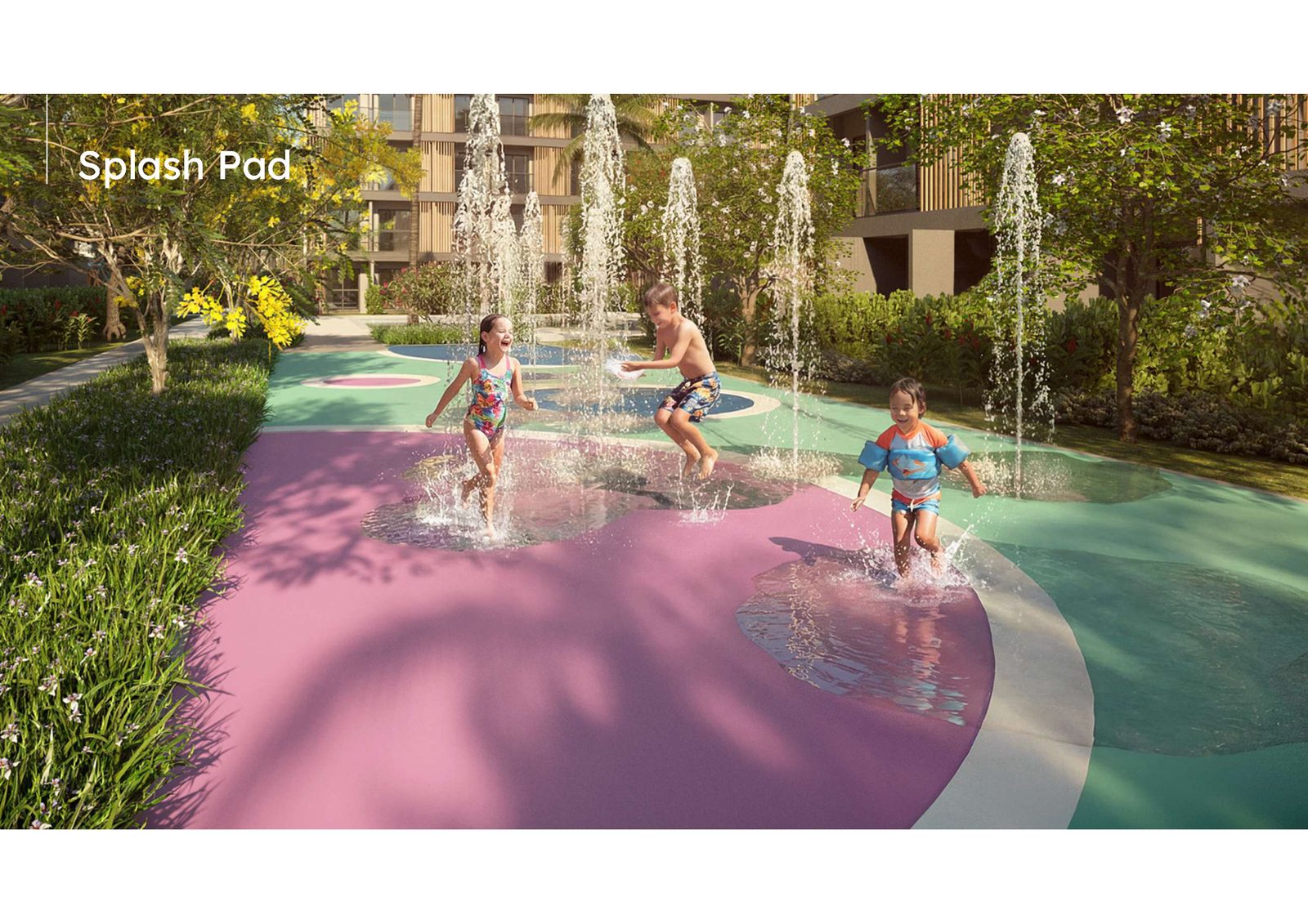 Splash pad para crianças